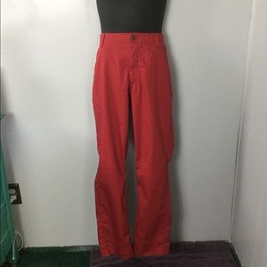 Under armour men’s 36x42” red golf pants EUC